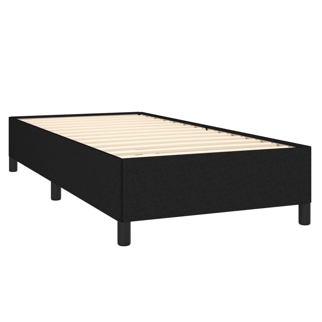 Sommier à lattes de lit avec matelas Noir 90x200 cm Tissu - XIOS