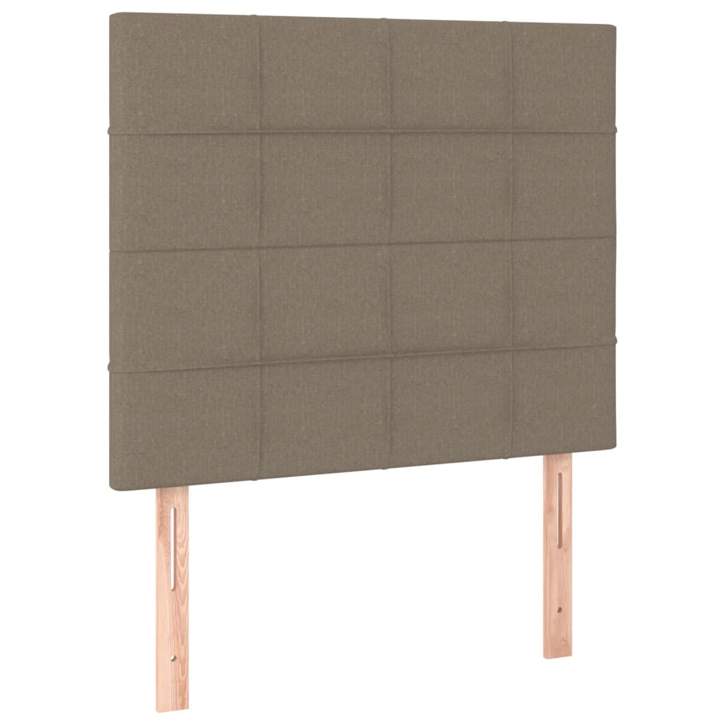 Sommier à lattes de lit avec matelas Taupe 100x200 cm Tissu - XIOS