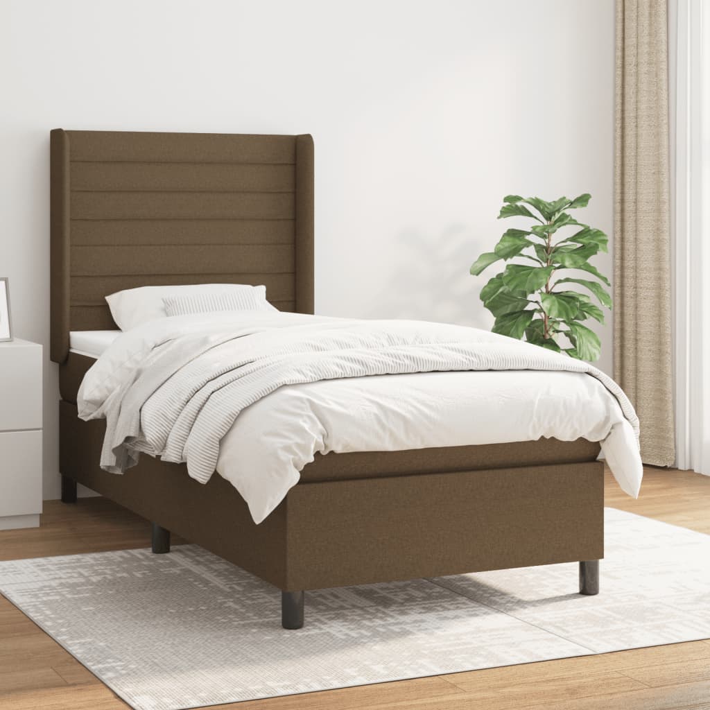 Sommier à lattes de lit avec matelas Marron foncé 90x200 cm - XIOS