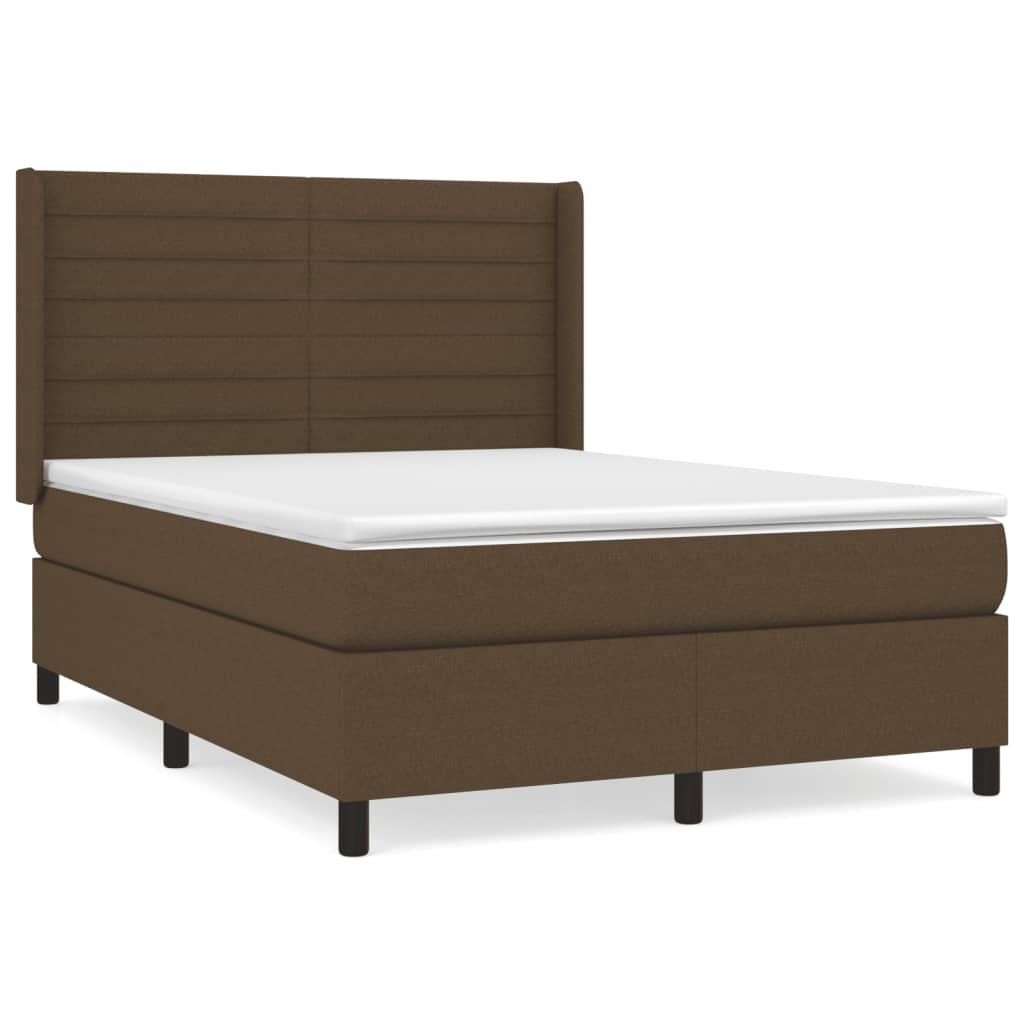 Sommier à lattes de lit avec matelas Marron foncé 140x200 cm - XIOS
