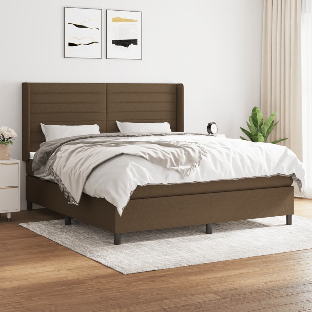 Sommier à lattes de lit avec matelas Marron foncé 180x200 cm - XIOS
