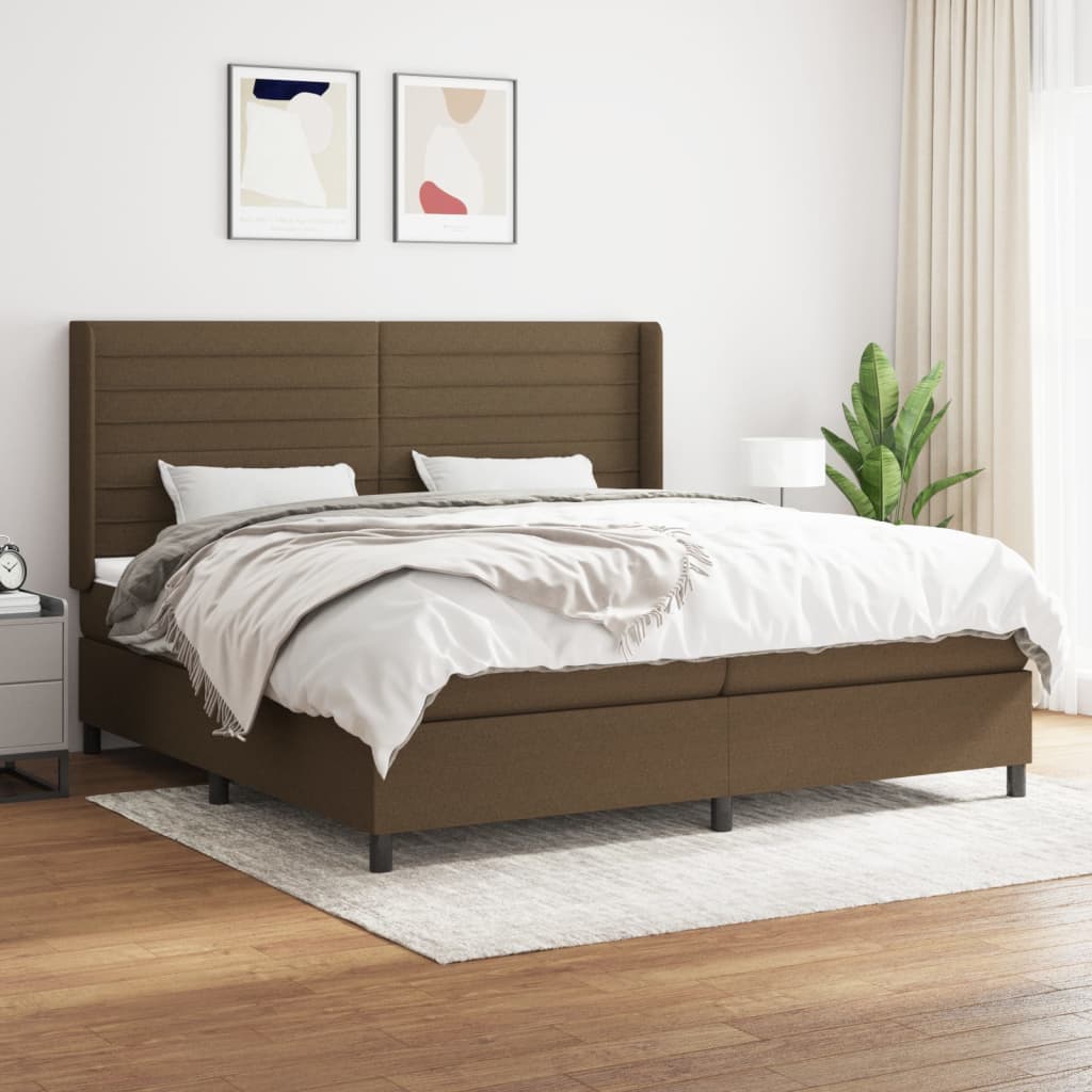 Sommier à lattes de lit avec matelas Marron foncé 200x200 cm - XIOS