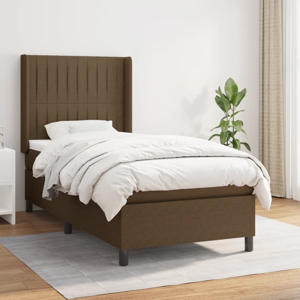 Sommier à lattes de lit avec matelas Marron foncé 90x190 cm - XIOS