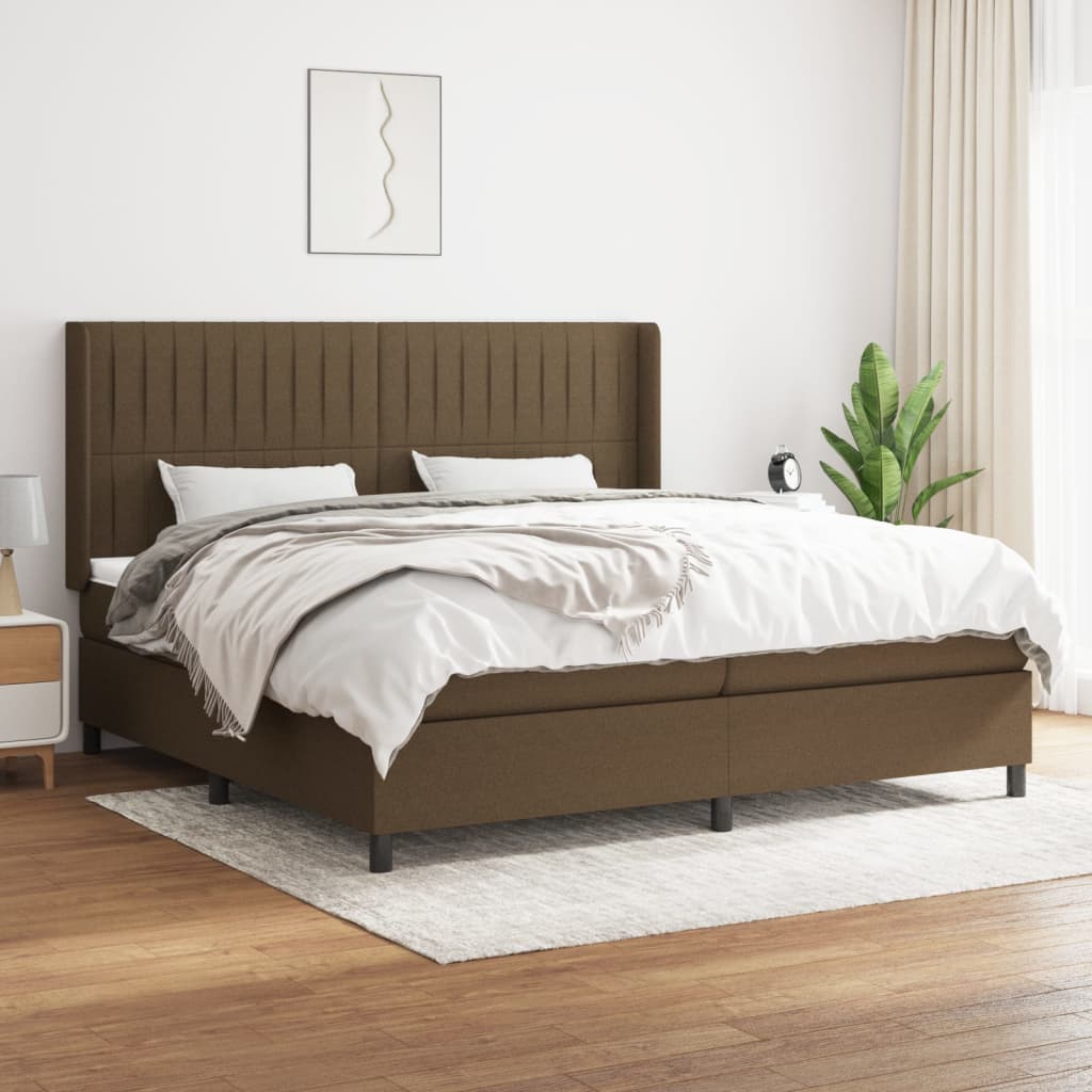 Sommier à lattes de lit avec matelas Marron foncé 200x200 cm - XIOS