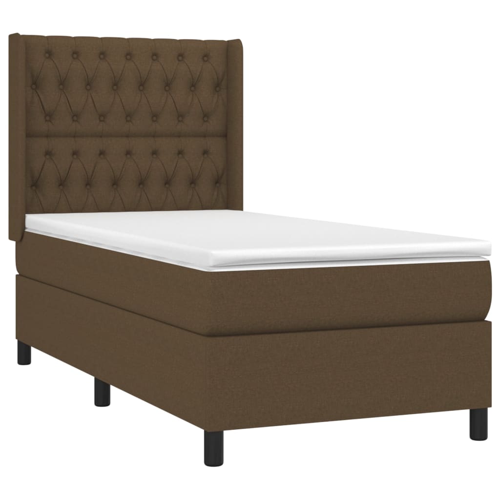 Sommier à lattes de lit avec matelas Marron foncé 100x200 cm - XIOS