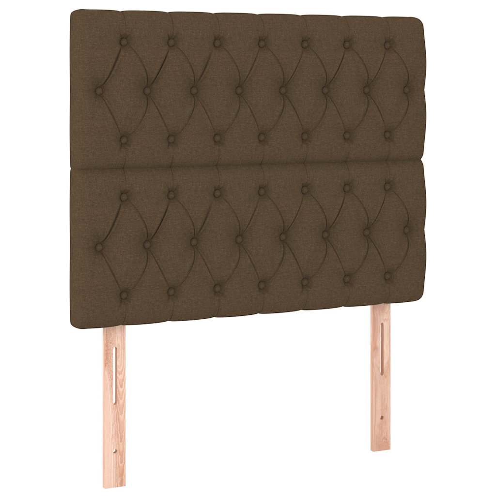 Sommier à lattes de lit avec matelas Marron foncé 100x200 cm