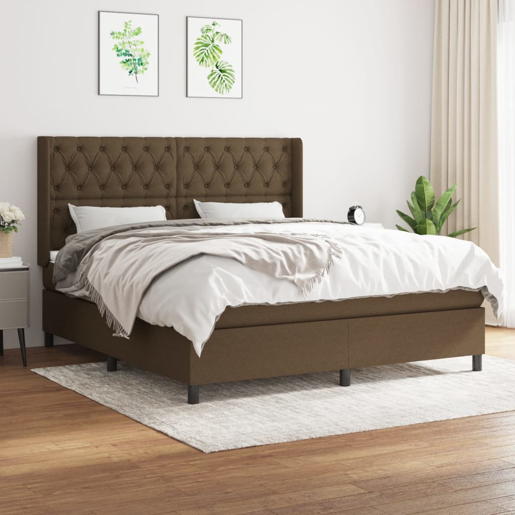 Sommier à lattes de lit avec matelas Marron foncé 160x200 cm - XIOS