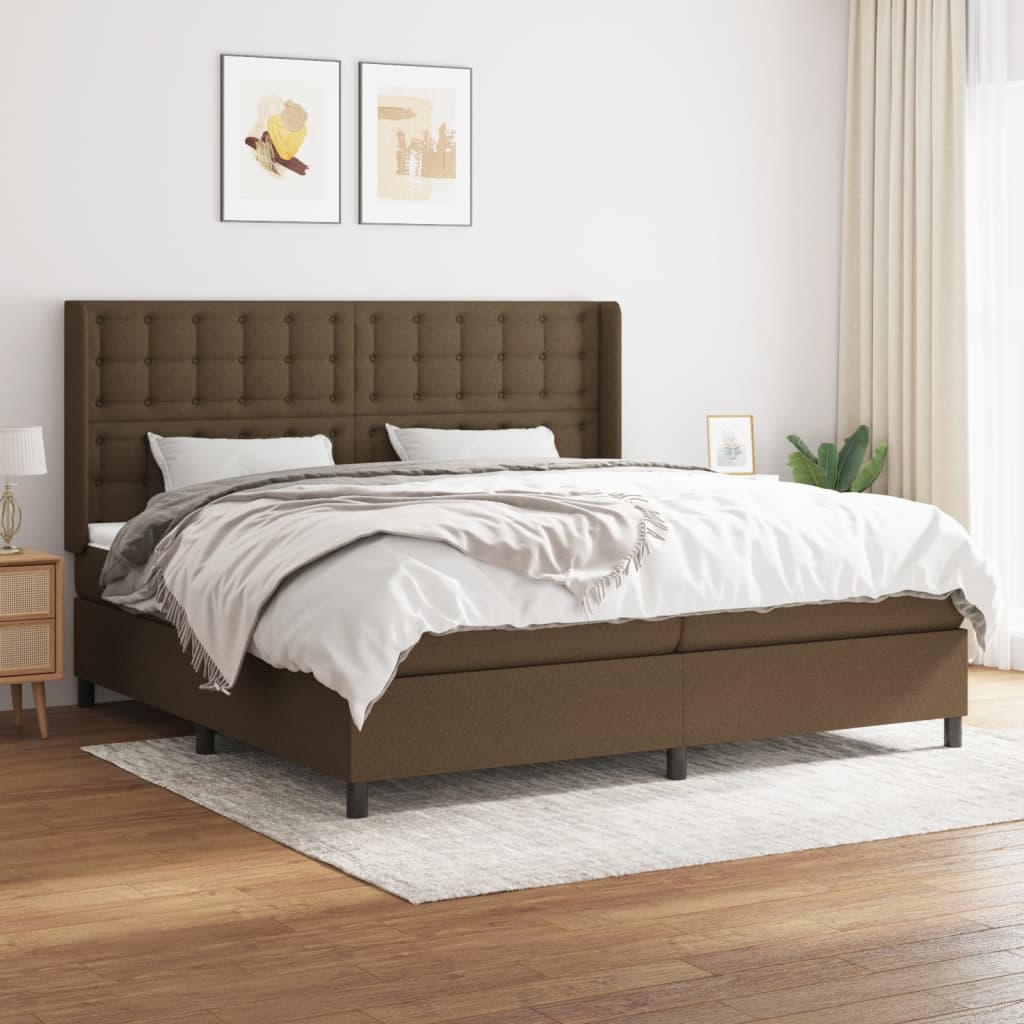 Sommier à lattes de lit avec matelas Marron foncé 200x200 cm - XIOS