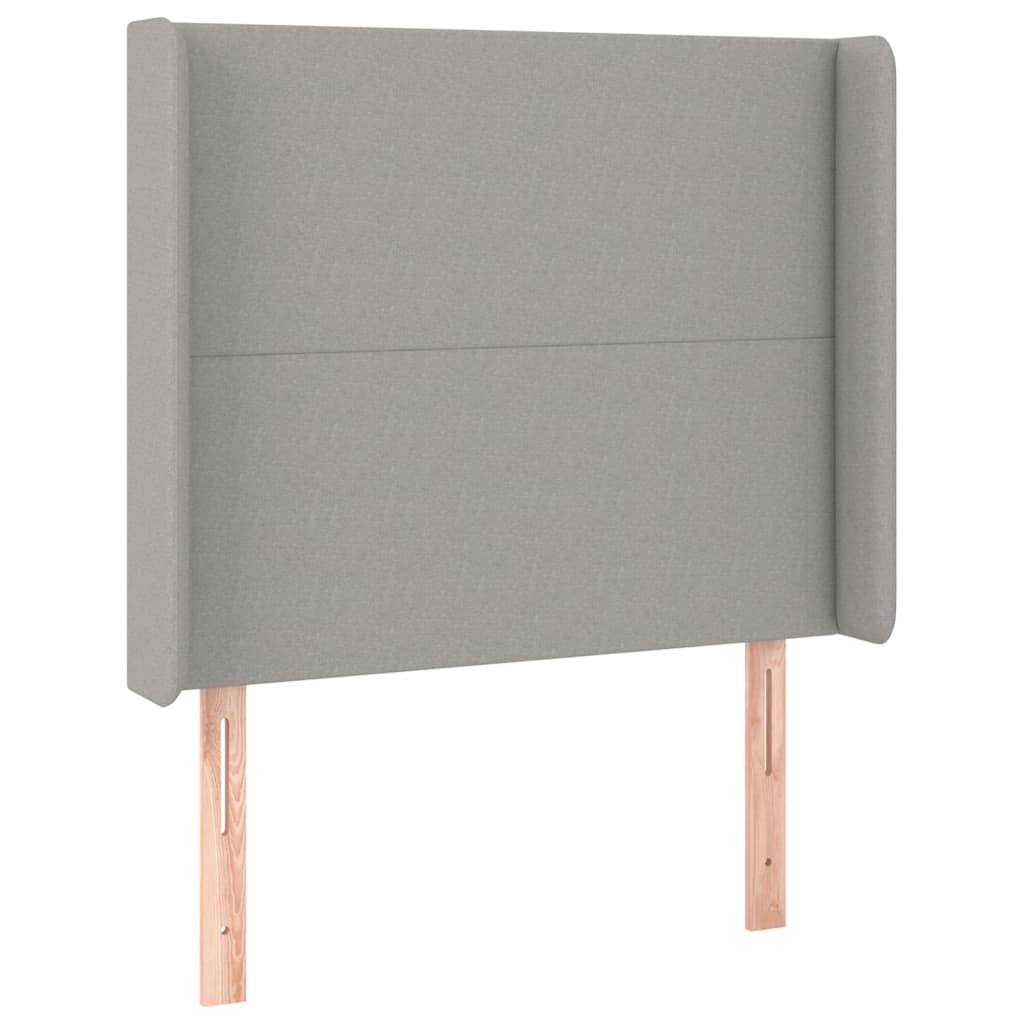 Sommier à lattes de lit avec matelas Gris clair 90x200 cm Tissu - XIOS