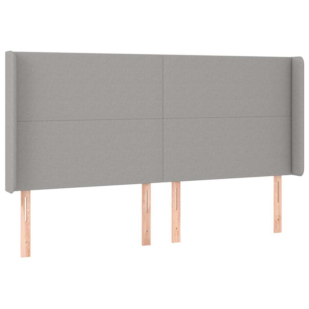 Sommier à lattes de lit avec matelas Gris clair 160x200cm Tissu