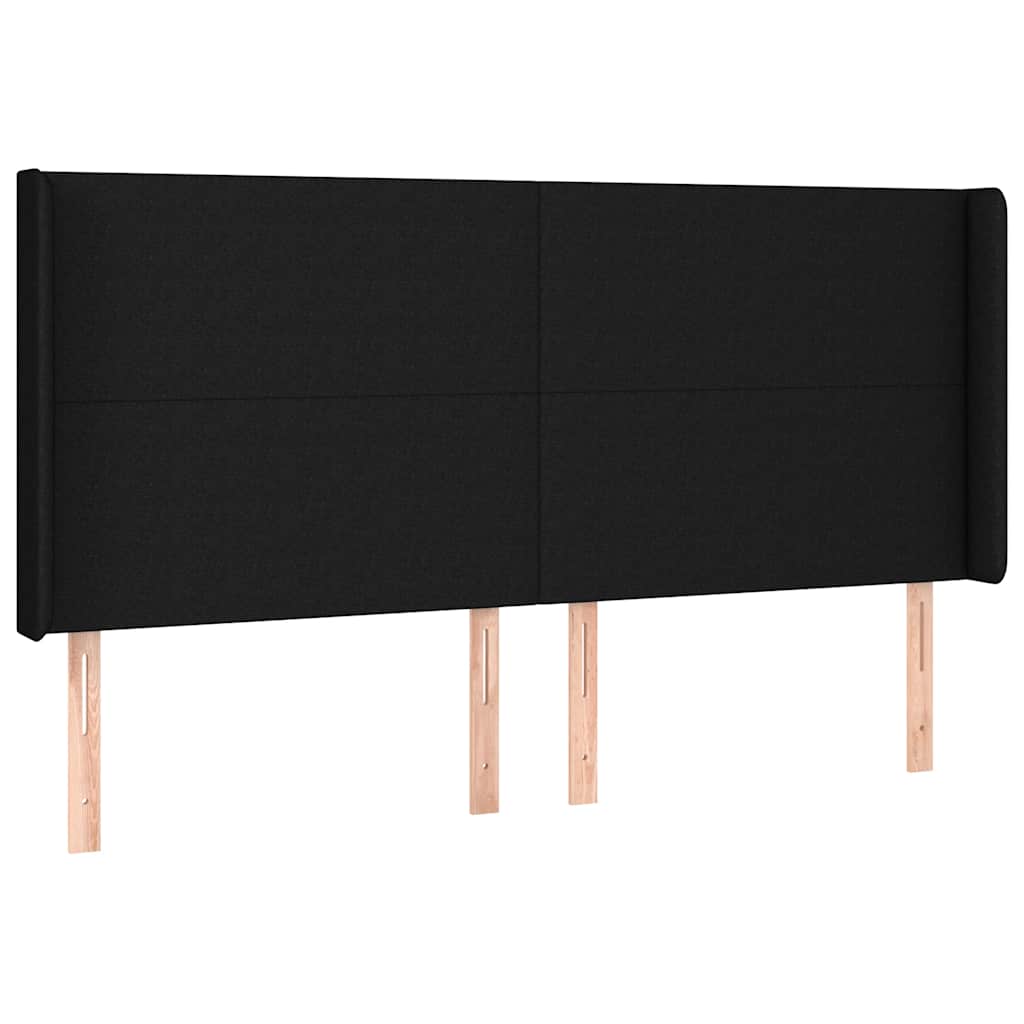 Sommier à lattes de lit avec matelas Noir 160x200 cm Tissu - XIOS