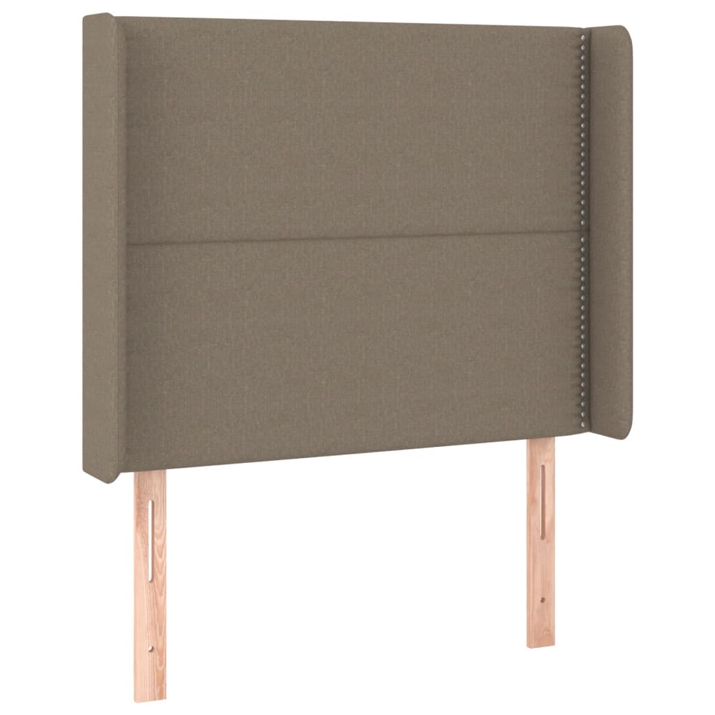 Sommier à lattes de lit avec matelas Taupe 90x190 cm Tissu - XIOS