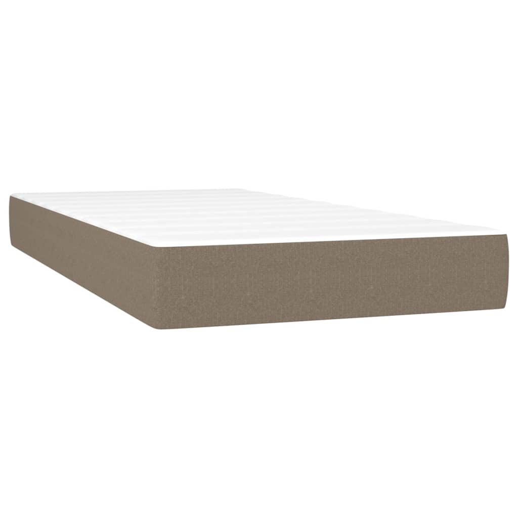 Sommier à lattes de lit avec matelas Taupe 90x200 cm Tissu - XIOS