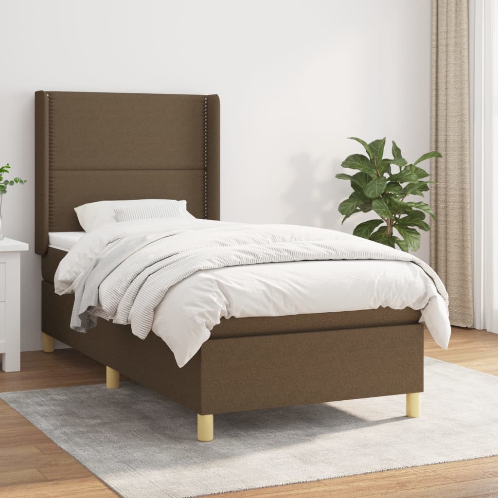 Sommier à lattes de lit avec matelas Marron foncé 100x200 cm - XIOS