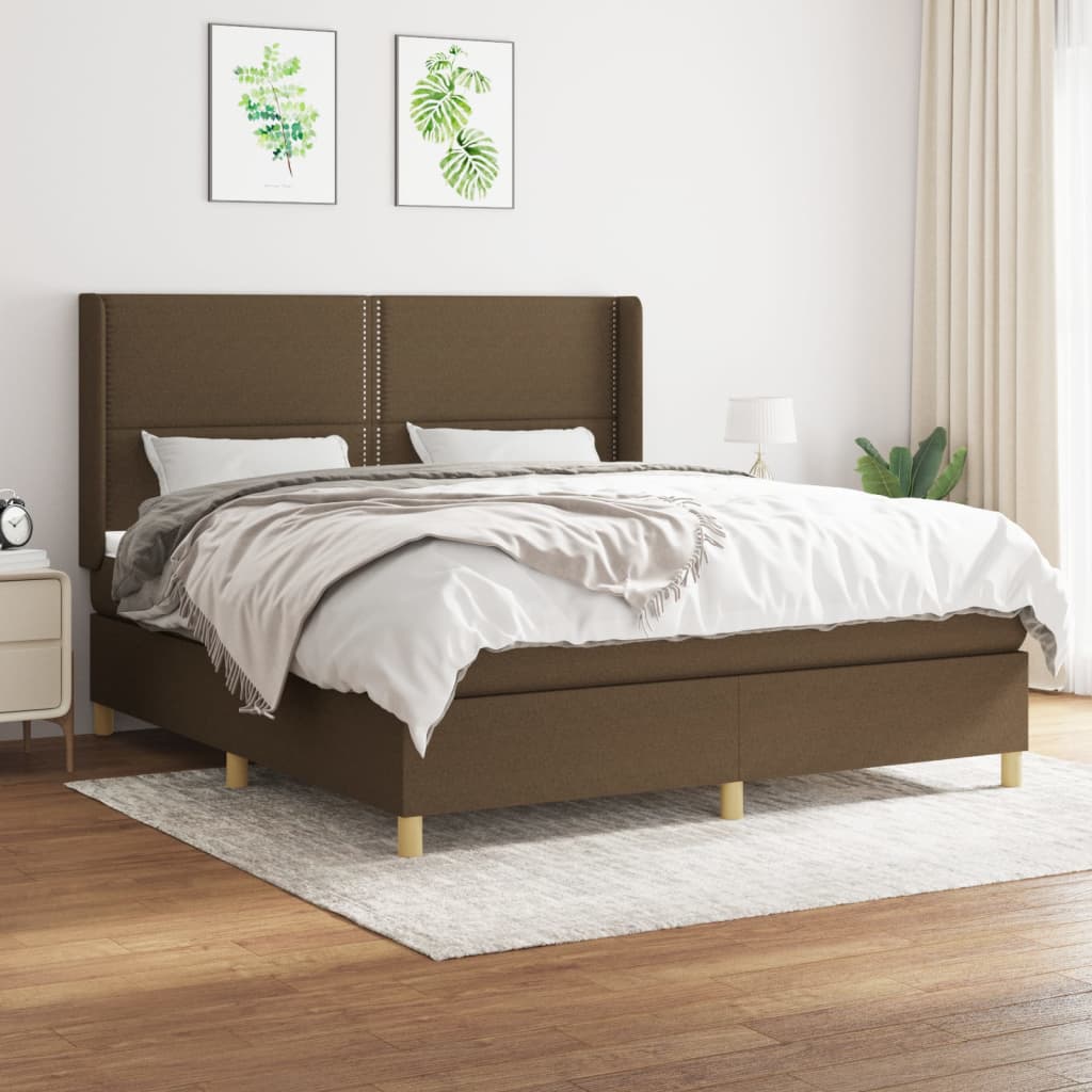 Sommier à lattes de lit avec matelas Marron foncé 180x200 cm - XIOS