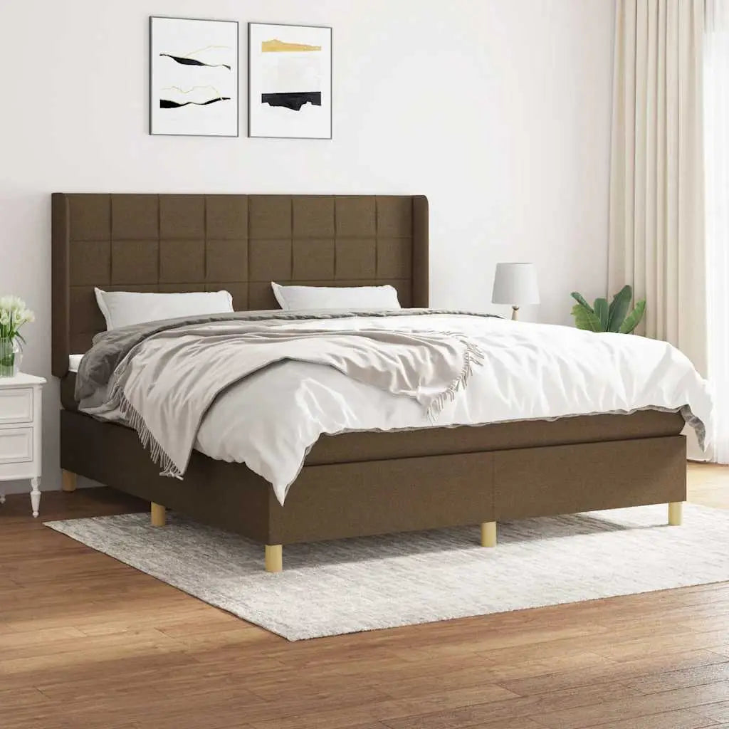 Sommier à lattes de lit avec matelas Marron foncé 160x200 cm - XIOS