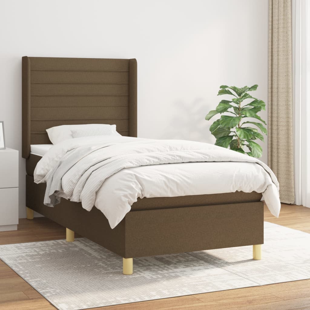 Sommier à lattes de lit avec matelas Marron foncé 90x200 cm - XIOS