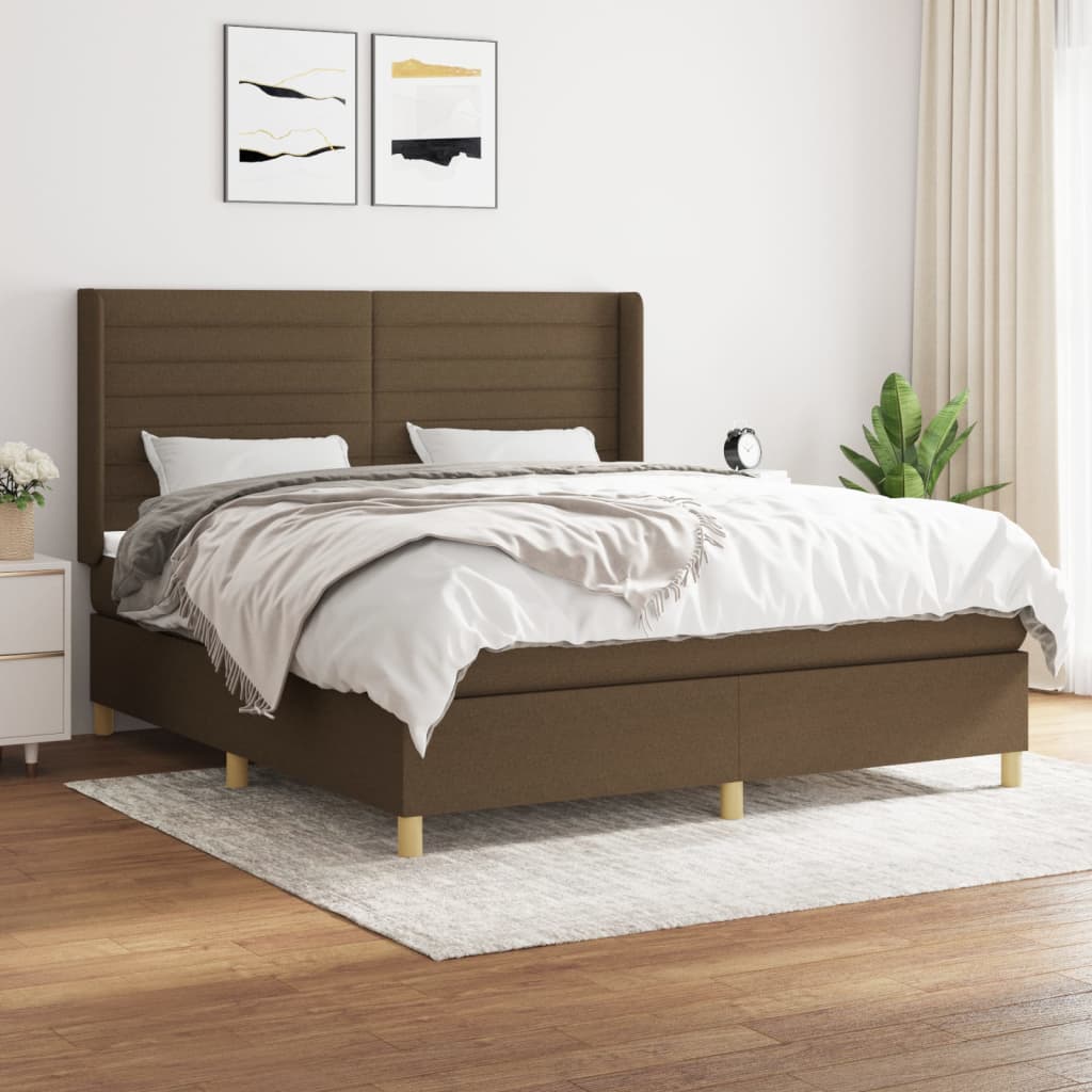 Sommier à lattes de lit avec matelas Marron foncé 180x200 cm - XIOS