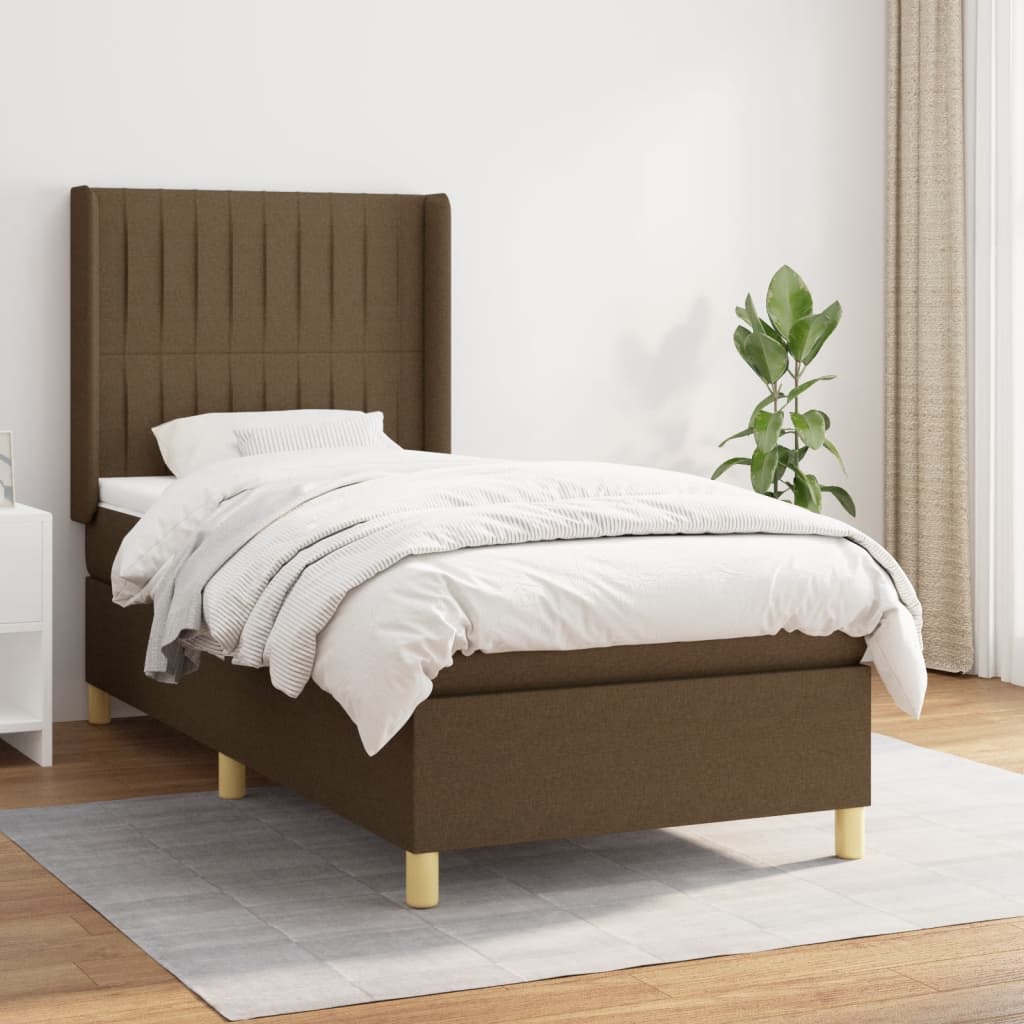 Sommier à lattes de lit avec matelas Marron foncé 80x200 cm - XIOS