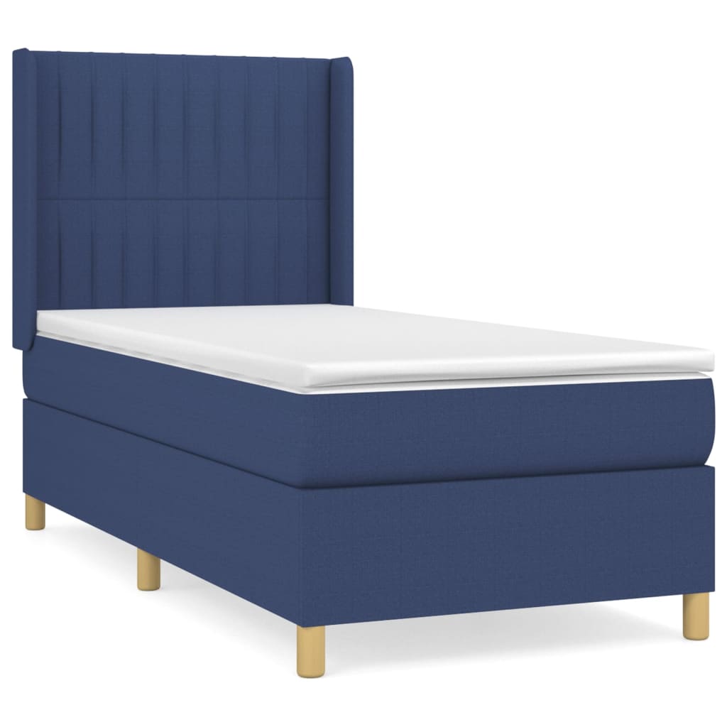 Sommier à lattes de lit avec matelas Bleu 80x200 cm Tissu - XIOS