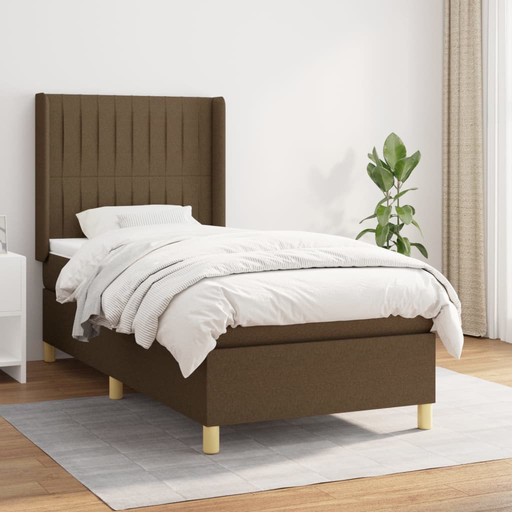 Sommier à lattes de lit avec matelas Marron foncé 90x190 cm - XIOS
