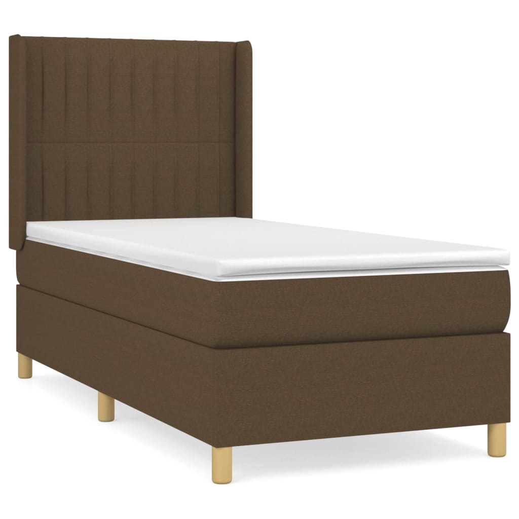 Sommier à lattes de lit avec matelas Marron foncé 100x200 cm - XIOS
