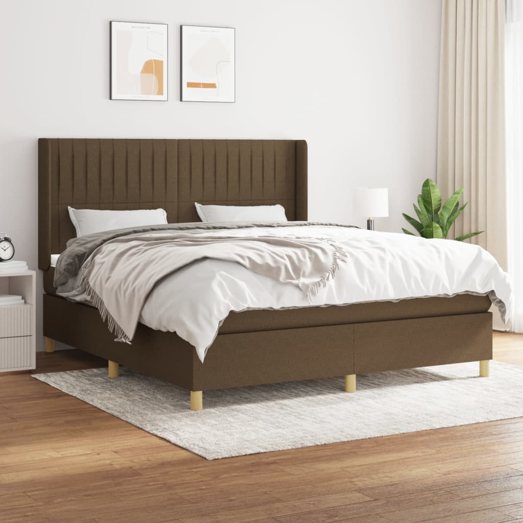 Sommier à lattes de lit avec matelas Marron foncé 180x200 cm - XIOS