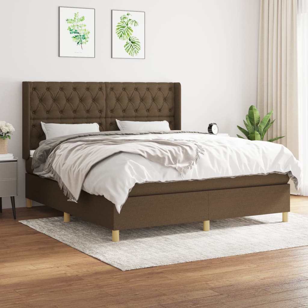 Sommier à lattes de lit avec matelas Marron foncé 160x200 cm - XIOS