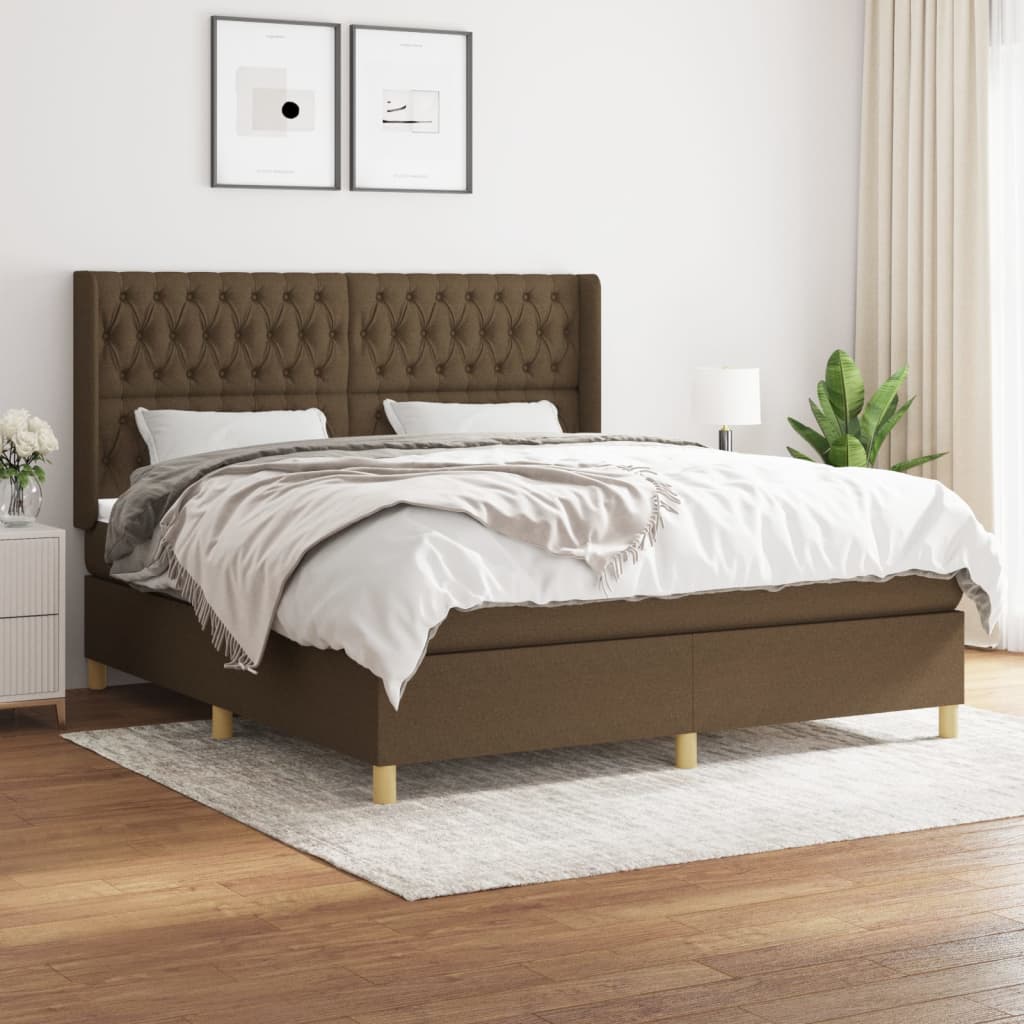 Sommier à lattes de lit avec matelas Marron foncé 180x200 cm - XIOS