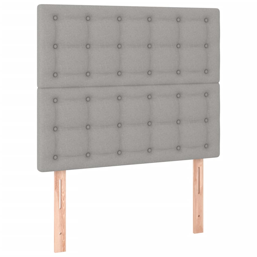 Sommier à lattes de lit avec matelas Gris clair 80x200 cm Tissu - XIOS