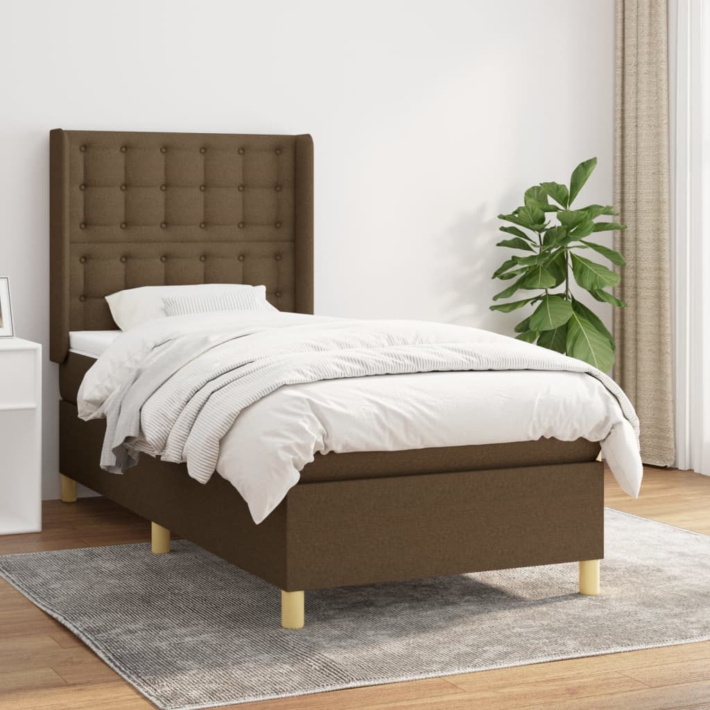 Sommier à lattes de lit avec matelas Marron foncé 90x190 cm - XIOS