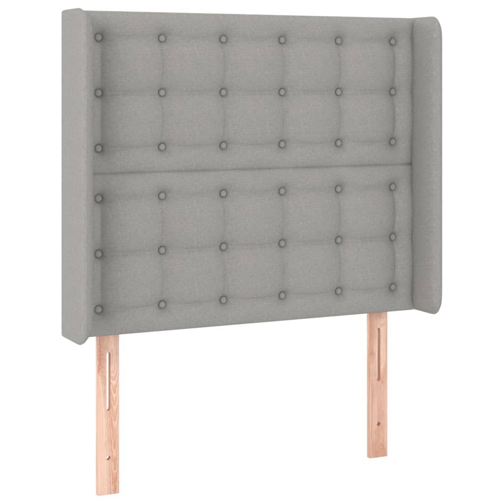 Sommier à lattes de lit avec matelas Gris clair 90x200 cm Tissu - XIOS