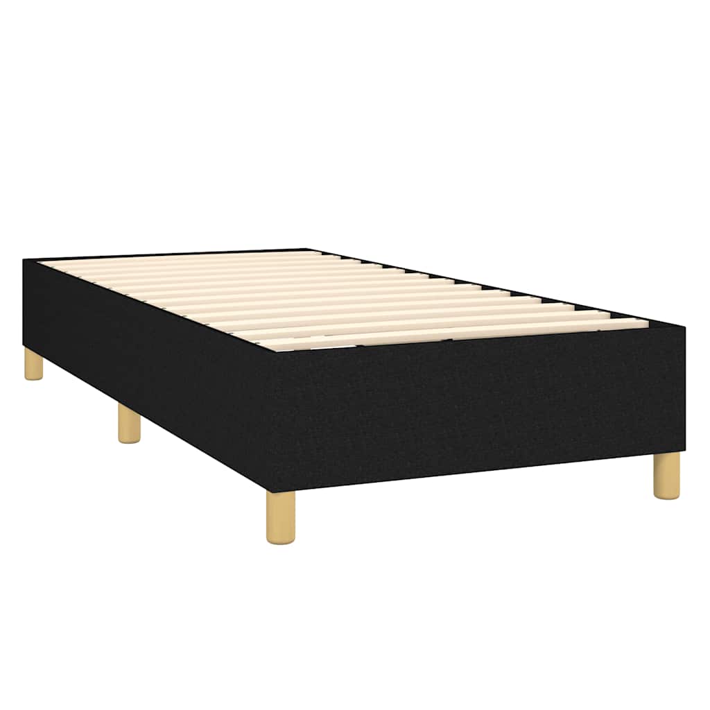 Sommier à lattes de lit avec matelas Noir 100x200 cm Tissu - XIOS