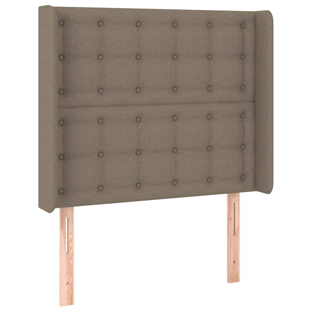 Sommier à lattes de lit avec matelas Taupe 100x200 cm Tissu