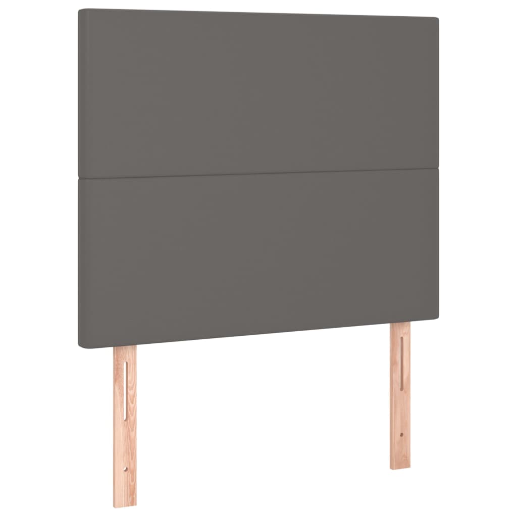 Sommier à lattes de lit avec matelas Gris 80x200 cm Similicuir - XIOS