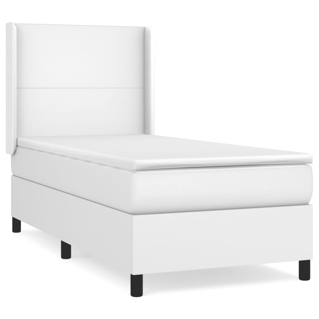Sommier à lattes de lit avec matelas Blanc 100x200cm Similicuir - XIOS
