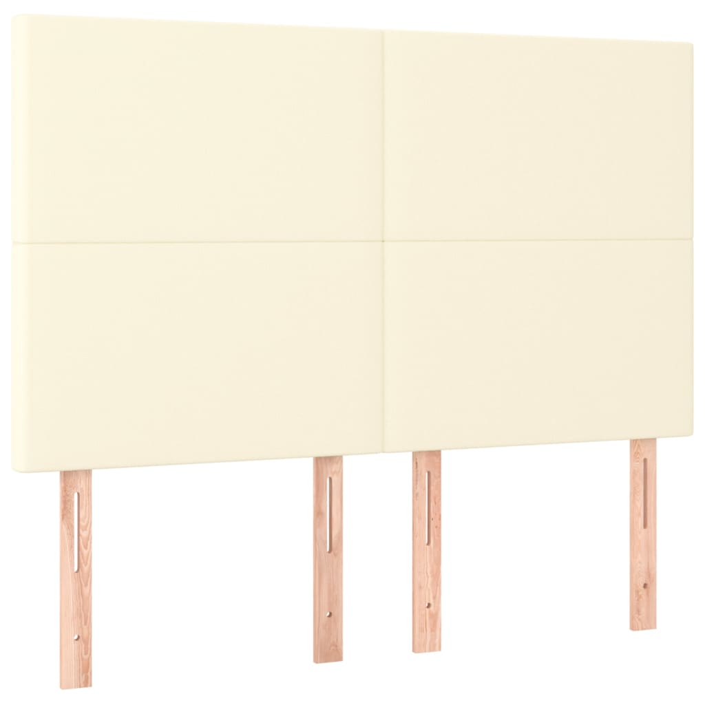 Sommier à lattes de lit avec matelas Crème 140x190cm Similicuir - XIOS
