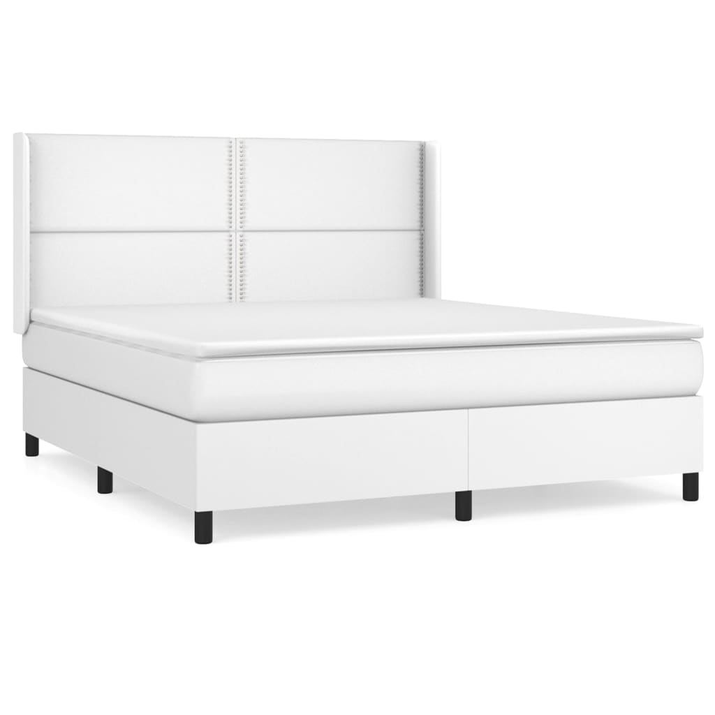 Sommier à lattes de lit avec matelas Blanc 180x200cm Similicuir - XIOS