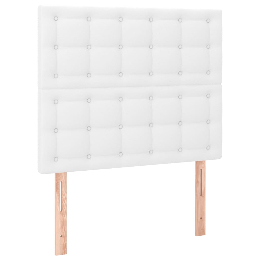 Sommier à lattes de lit avec matelas Blanc 80x200 cm Similicuir - XIOS
