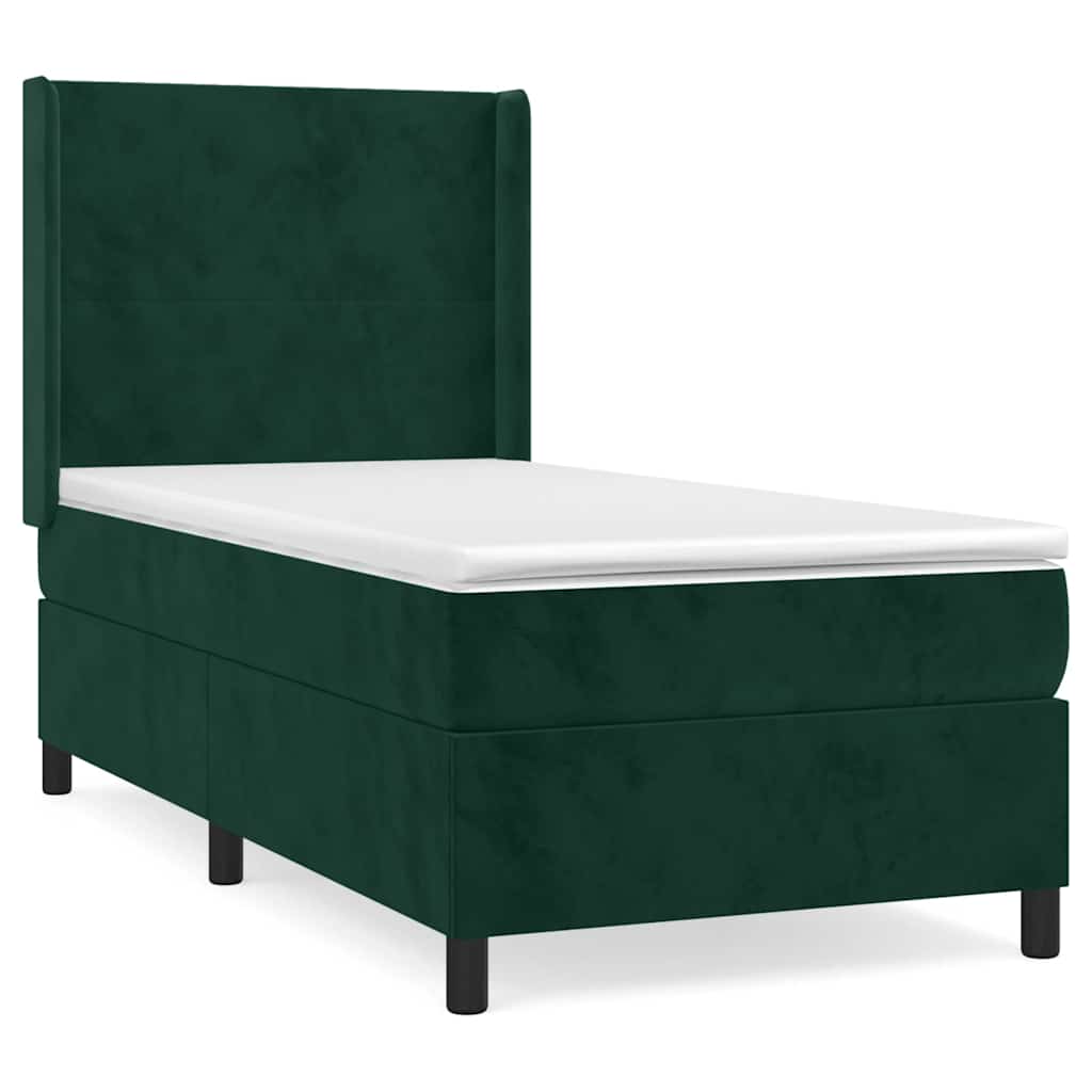 Sommier à lattes de lit et matelas Vert foncé 80x200 cm Velours - XIOS