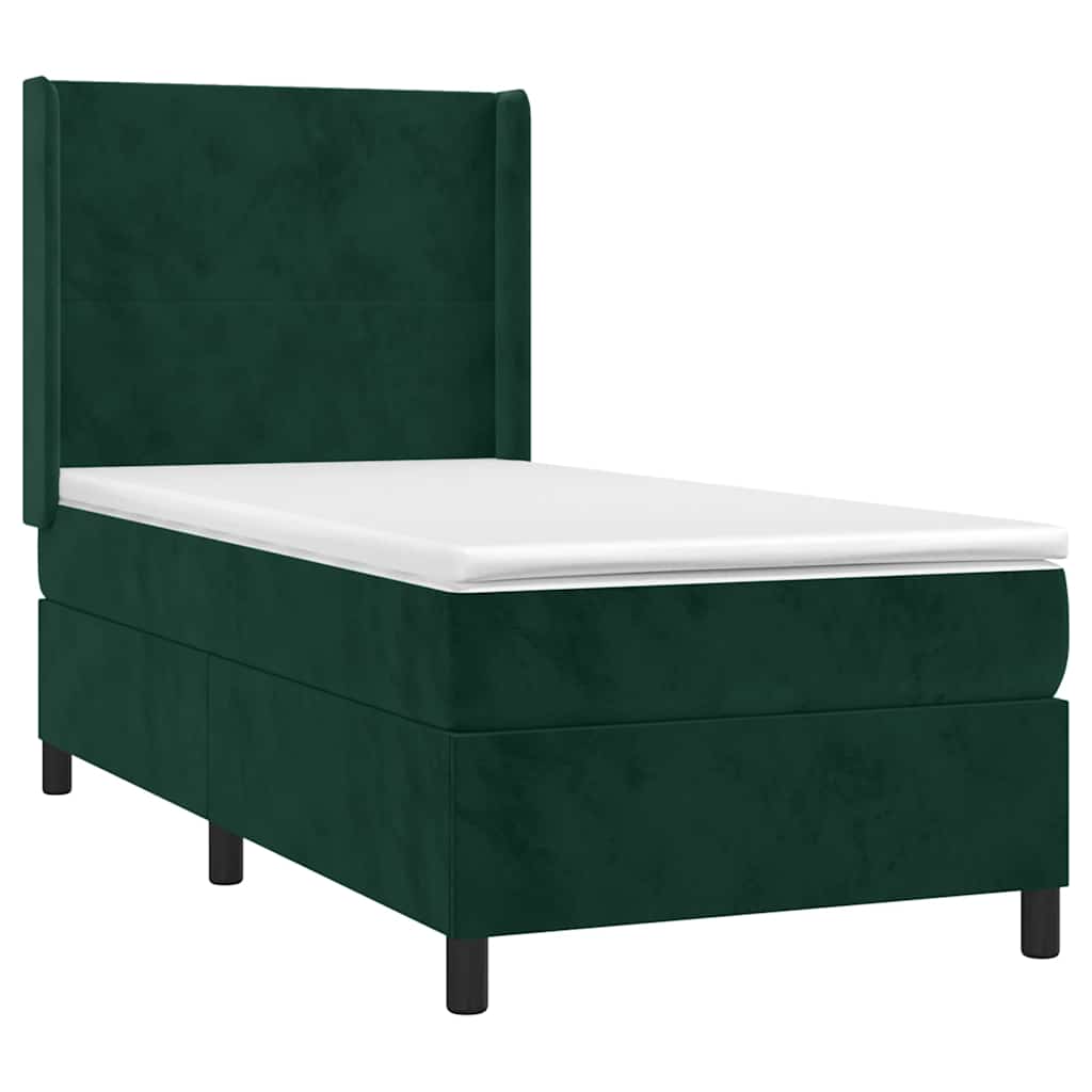 Sommier à lattes de lit avec matelas Vert foncé 90x190 cm - XIOS
