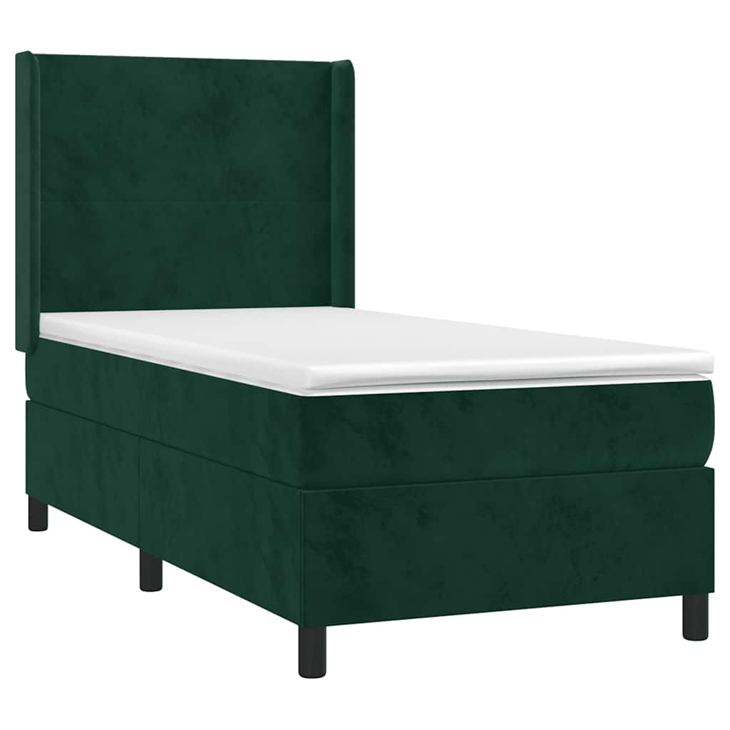 Sommier à lattes de lit avec matelas Vert foncé 90x200 cm - XIOS