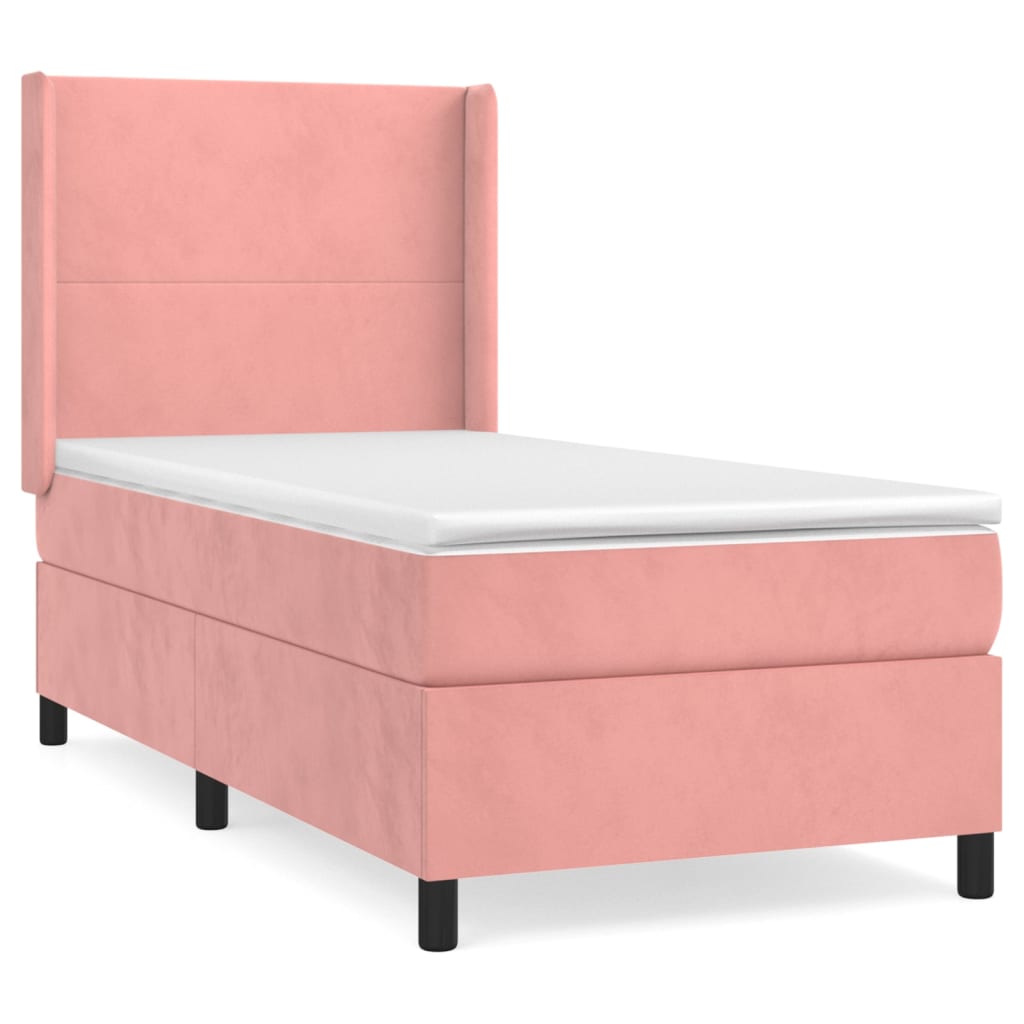 Sommier à lattes de lit avec matelas Rose 100x200 cm Velours - XIOS