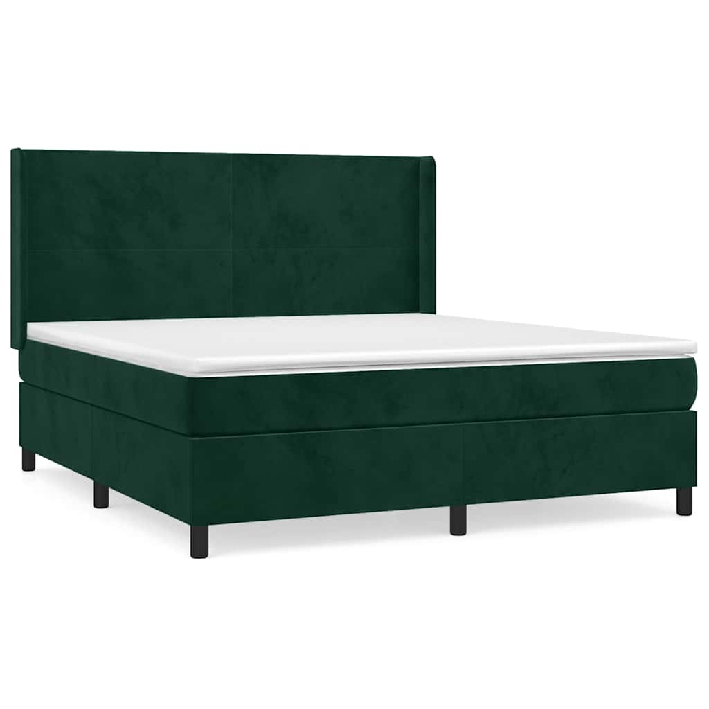 Sommier à lattes de lit et matelas Vert foncé 160x200cm Velours - XIOS
