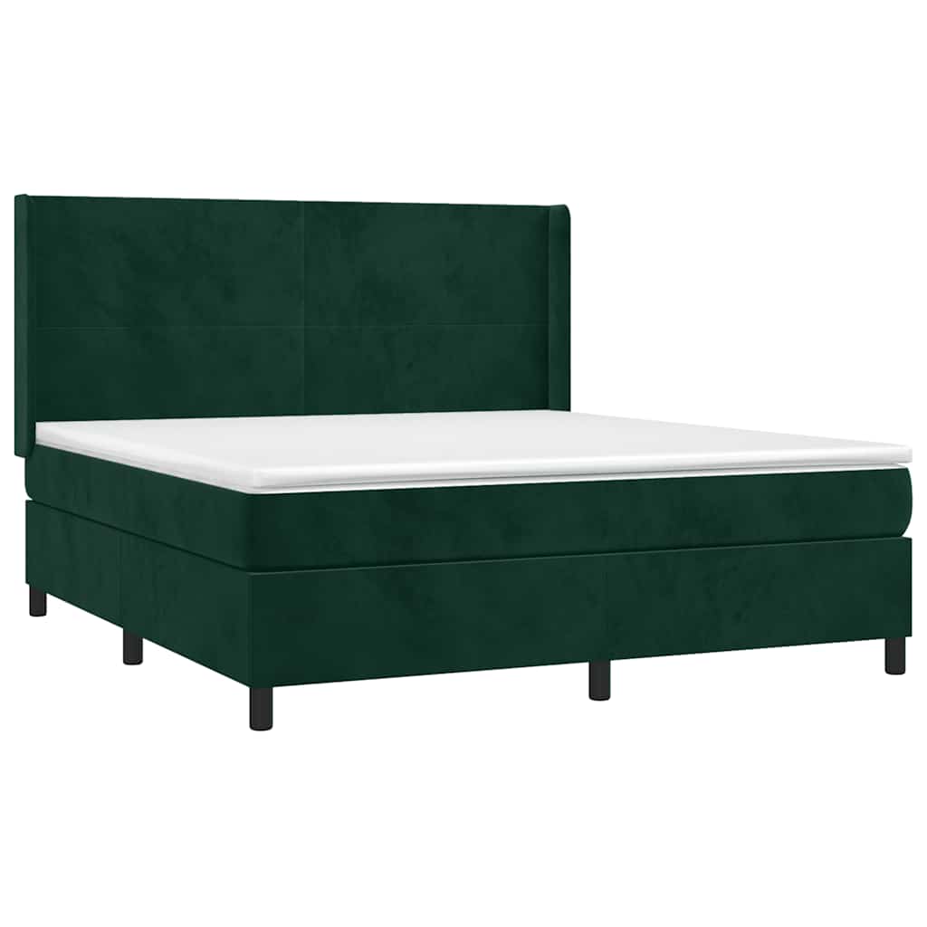 Sommier à lattes de lit et matelas Vert foncé 160x200cm Velours - XIOS