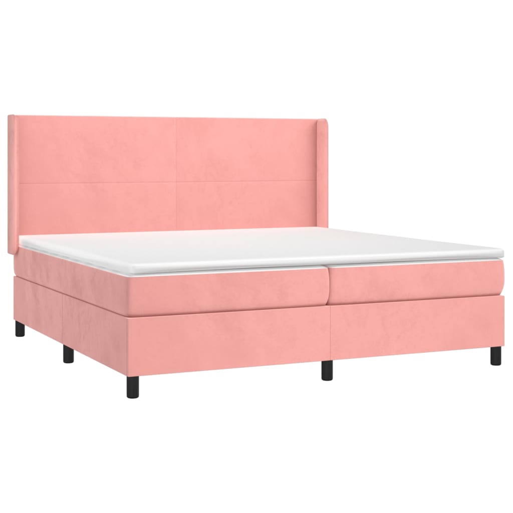 Sommier à lattes de lit avec matelas Rose 200x200 cm Velours - XIOS