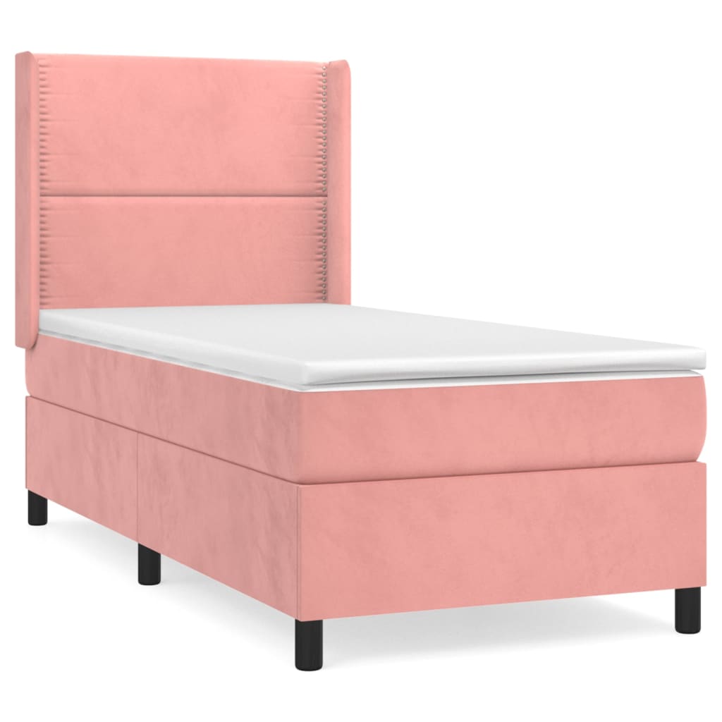Sommier à lattes de lit avec matelas Rose 90x190 cm Velours - XIOS