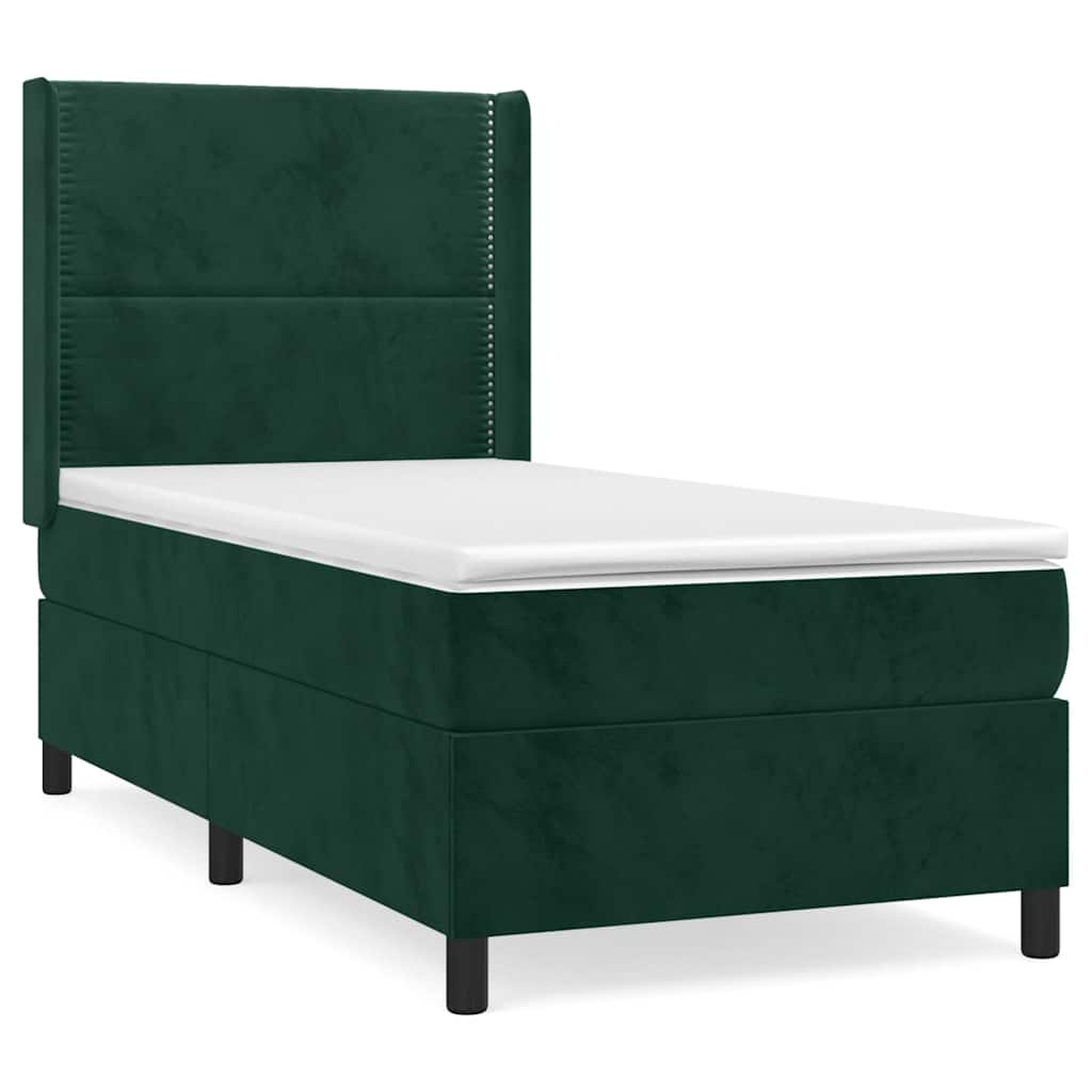 Sommier à lattes de lit avec matelas Vert foncé 100x200 cm - XIOS