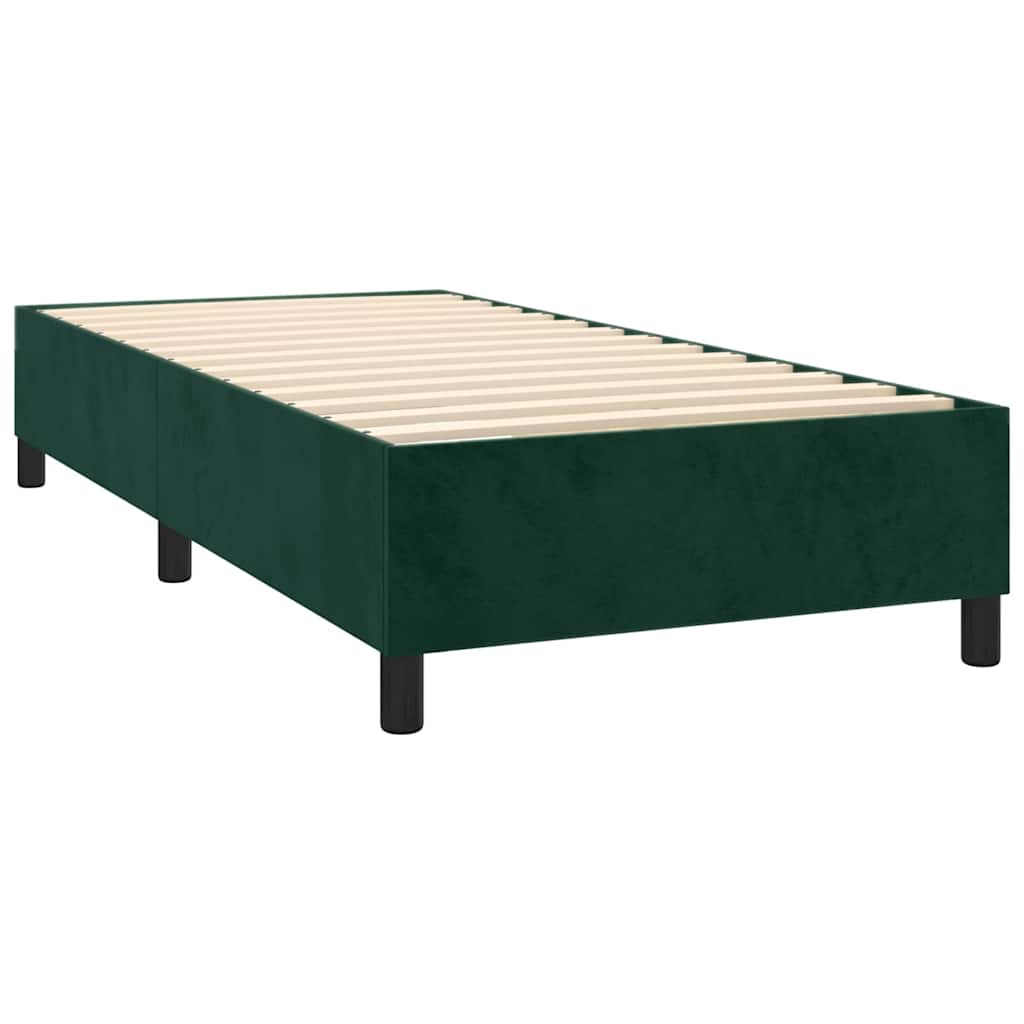 Sommier à lattes de lit avec matelas Vert foncé 100x200 cm - XIOS