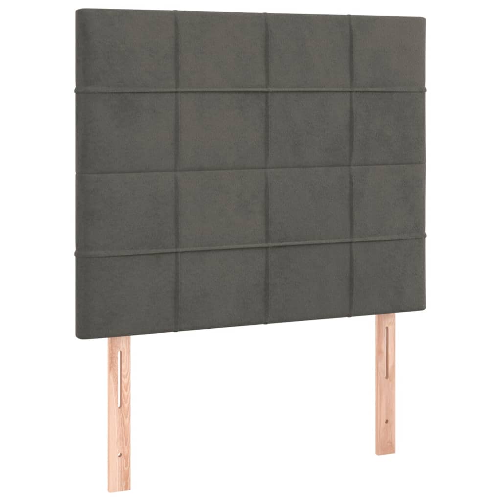 Sommier à lattes de lit et matelas Gris foncé 80x200 cm Velours - XIOS
